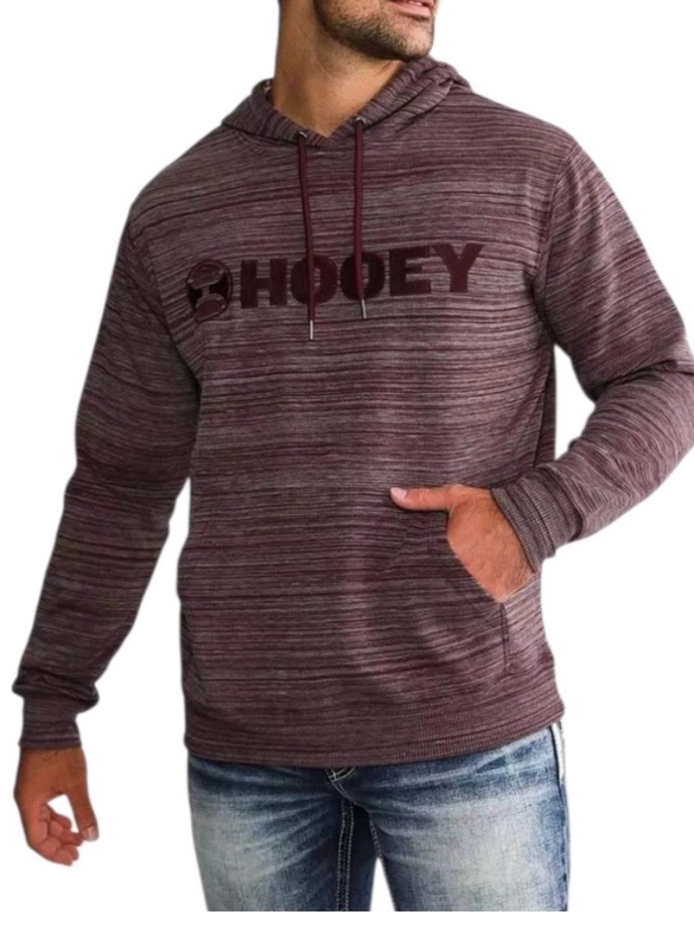 Hooey Burgundy Space Dye Hoodie